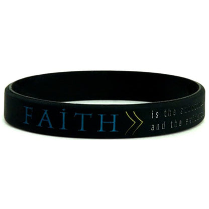 3 Pcs Faith Power Pray Bible Wristbands Silicone Bracelets For Men Casual Holiday Party Jewelry Gift