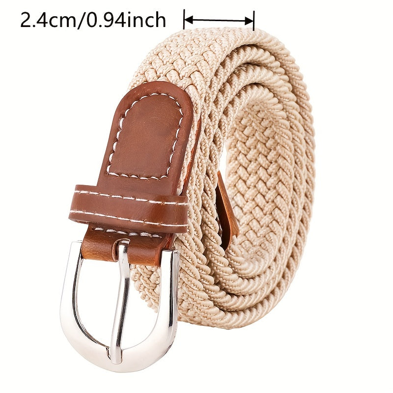 Womens Flexible Fit Elastic Jeans Belt - Versatile Casual Style for Everyday Wear