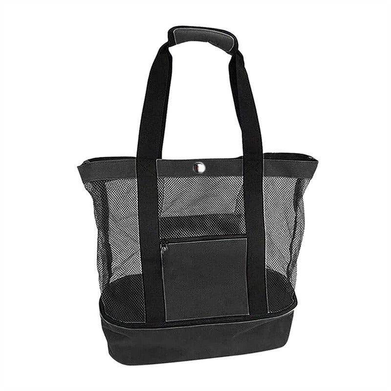 Minimalist Double Layer Beach Bag, Lightweight Versatile Travel Bag, All-Match Outdoor Bag With Insulated Layer