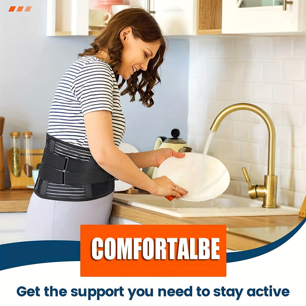 Anti-Skid Design Back Brace, Back Support Belt For Women & Men, Breathable Lower Back Brace With Lumbar Pad