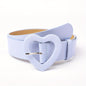 2023 New Pink Wide Belt for Women with Love Buckle and Rose Red Belt Decoration for Hot Girls