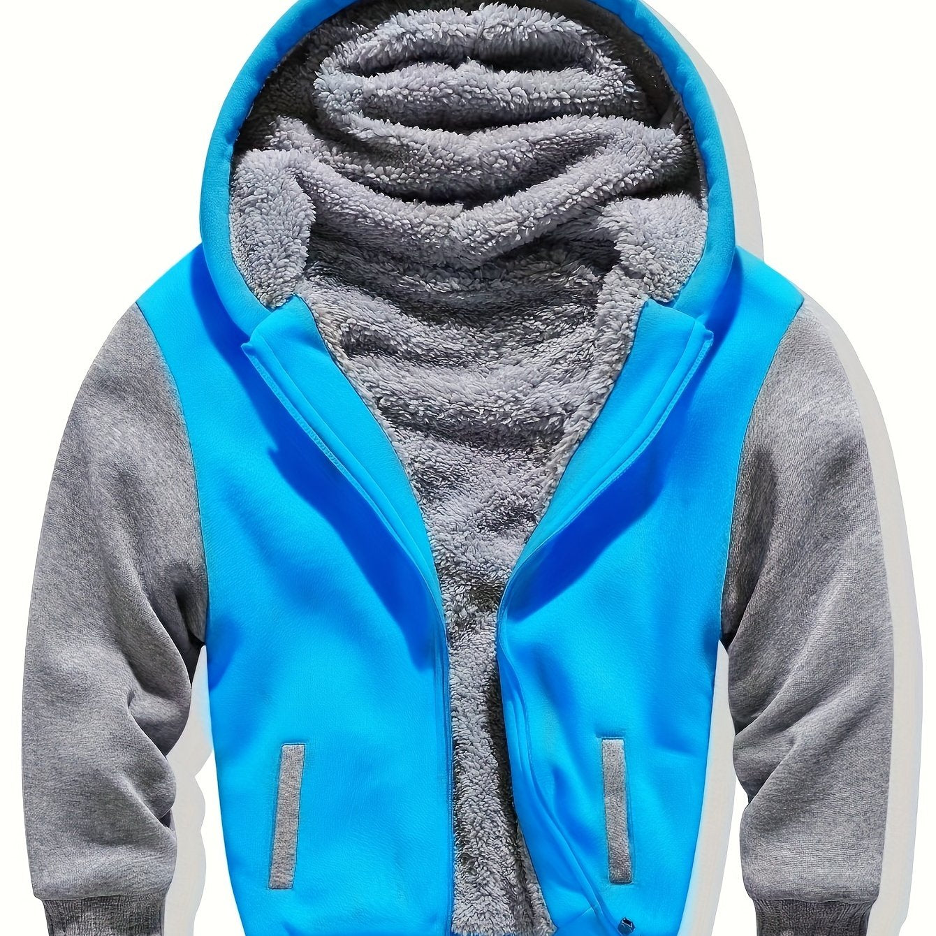 Boys Sherpa Lined Hoodie Kids Fleece Sweatshirt Full Zip Hooded Jacket
