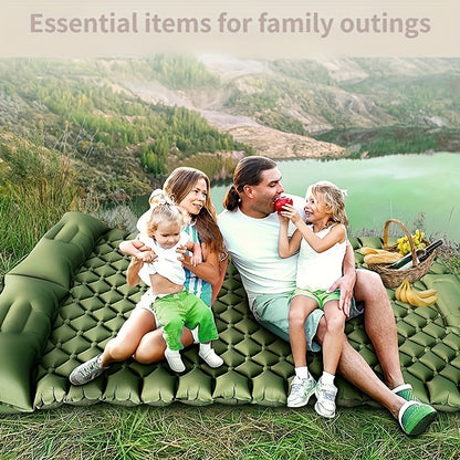 1pc Inflatable Mat, Double Sleeping Mat, Portable Moisture-proof Air Mat For Mountaineering Outdoor Camping Hiking