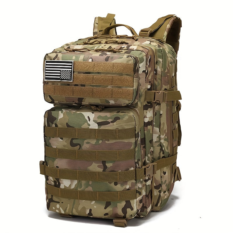 Outdoor Backpacks For Men And Women, Molle Bag 3 Day Assault Pack Hiking Rucksack With USA Flag Patch