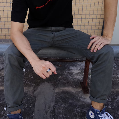 A Minimalist Men's Ring Made Of Tungsten Steel, Perfect As A Gift