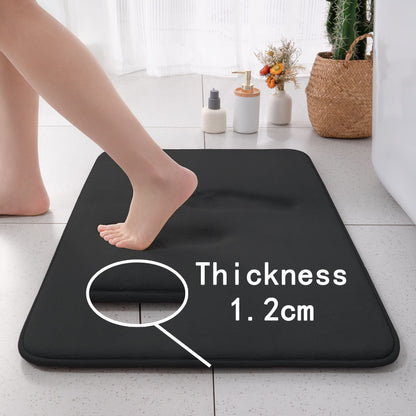 1PC Sponge Flat Bathroom Anti-slip Mat, Bathroom Water Absorption Anti-skid Mat, Bathroom Doormat, Bedroom Carpet, Floor Mat, kitchen Area Rugs, Laundry, bedrooom, shower, indoor mat