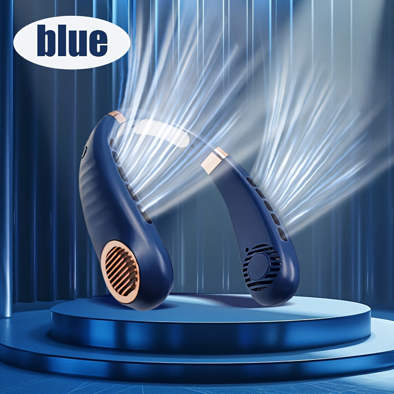 5-Speed Portable Neck Fan with Digital Display - Wearable, Rechargeable, and USB Charging - Perfect for Outdoor Activities, Travel, and Gift Giving