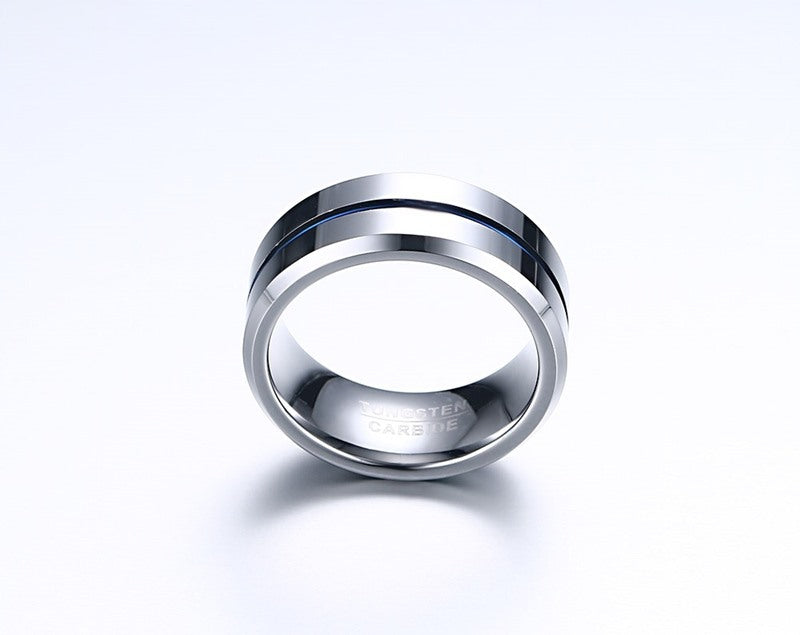 A Minimalist Men's Ring Made Of Tungsten Steel, Perfect As A Gift