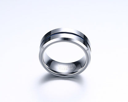 A Minimalist Men's Ring Made Of Tungsten Steel, Perfect As A Gift