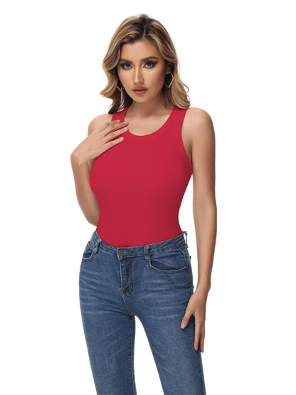 Women Sleeveless Sports Tank Top, Workout Casual Rib Basic Slim Fit Sports Tank Top, Women's Activewear for Koningsdag/King's Day