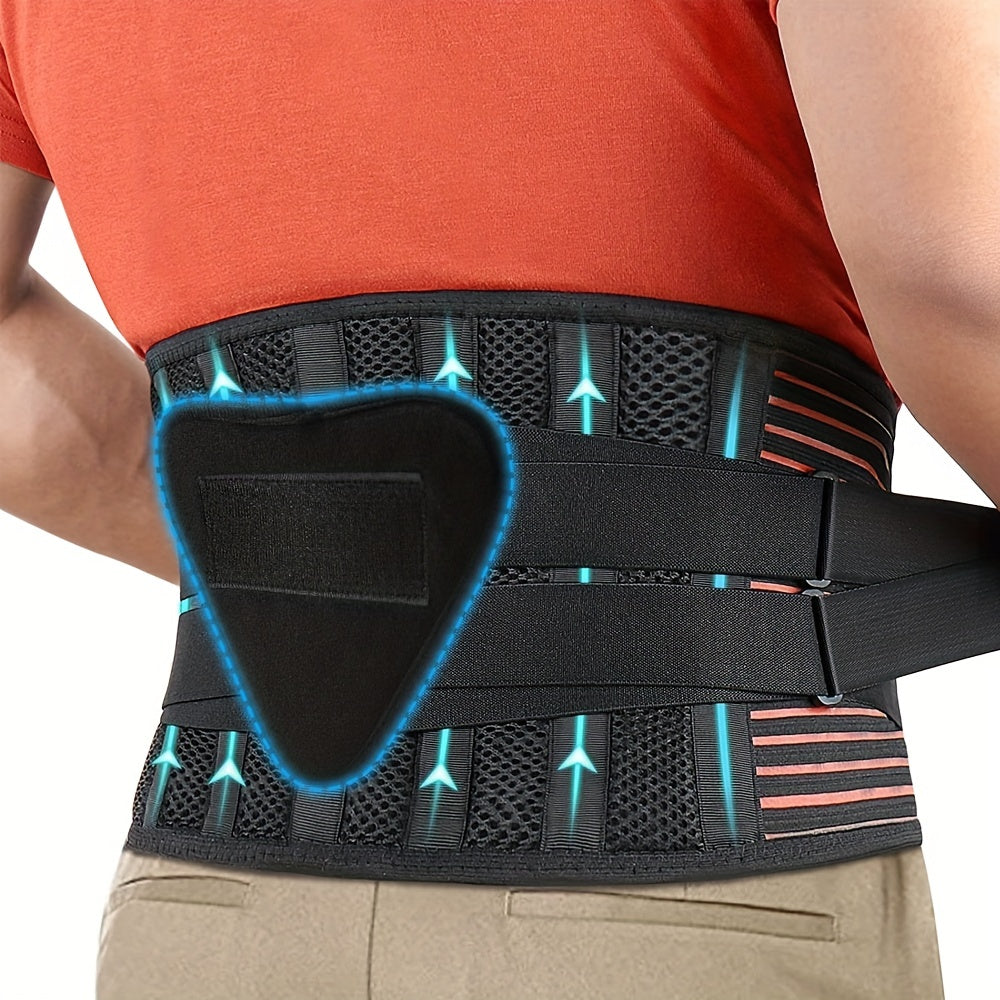 Anti-Skid Design Back Brace, Back Support Belt For Women & Men, Breathable Lower Back Brace With Lumbar Pad