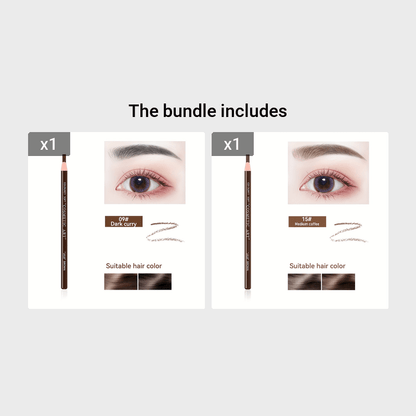 All-Day Waterproof Eyebrow Pencil - Hassle-Free, No Sharpen, Tear-Off, Refillable Design for All Skin Types