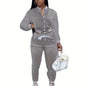Casual Two-piece Set, Button Front Bomber Jacket & Drawstring Pants Outfits, Women's Clothing