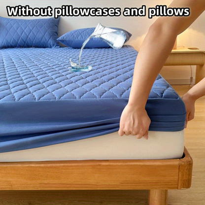 1pc waterproof mattress cover non-slip mattress cover hotel bedroom dormitory mattress protection cover simple solid color