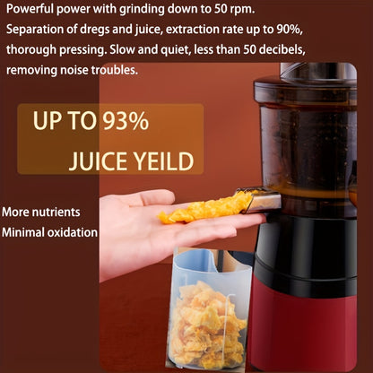 1pc US Plug Hilton Slow Juicer, Cold Press Juice Extractor Masticating Juicer Fruits And Vagetables Juicer