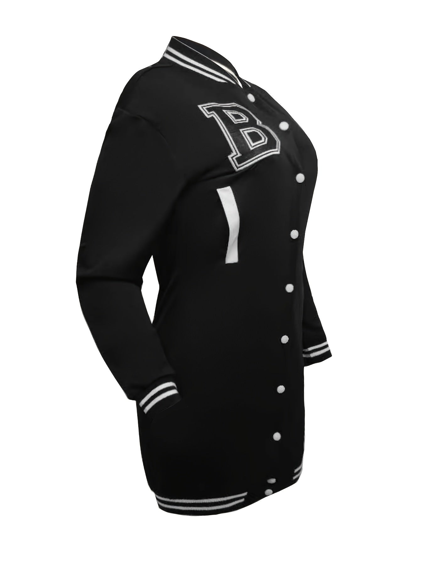 Womens Chic Letter Pattern Mini Dress - Versatile Button Front, Long Sleeve Slim Fit - Stylish Everyday Clothing