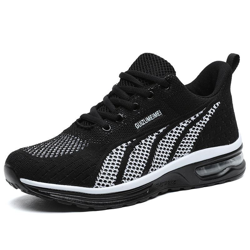 Lightweight Breathable Air Cushion knitted Running Shoes, Women's Footwear