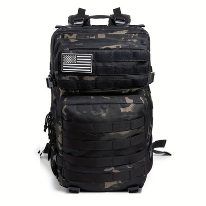 Outdoor Backpacks For Men And Women, Molle Bag 3 Day Assault Pack Hiking Rucksack With USA Flag Patch