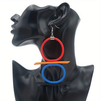 Exaggerated Long Dangle Earrings Bohemian Style Personality Design Rubber Jewelry Unique Party Ear Accessories