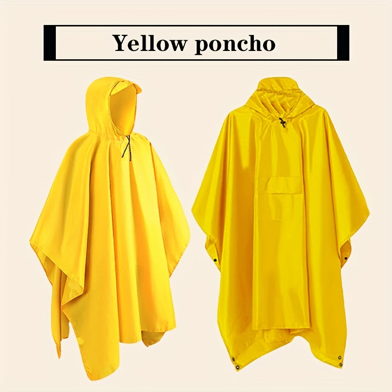 3-in-1 Solid Color Outdoor Labor Protection One-piece Cycling Rain Jacket Rain Poncho
