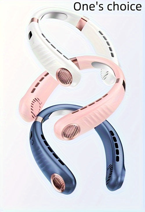 5-Speed Portable Neck Fan with Digital Display - Wearable, Rechargeable, and USB Charging - Perfect for Outdoor Activities, Travel, and Gift Giving