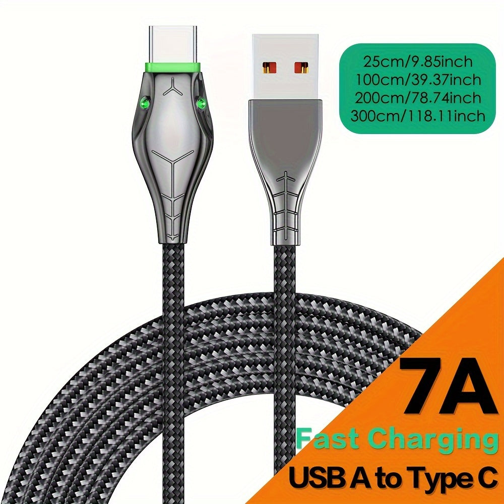 7A 120W Type C Cable: 100W Fast Charging For Realme, Oneplus, OPPO, Honor, Samsung, And Xiaomi!