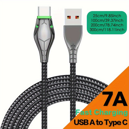 7A 120W Type C Cable: 100W Fast Charging For Realme, Oneplus, OPPO, Honor, Samsung, And Xiaomi!