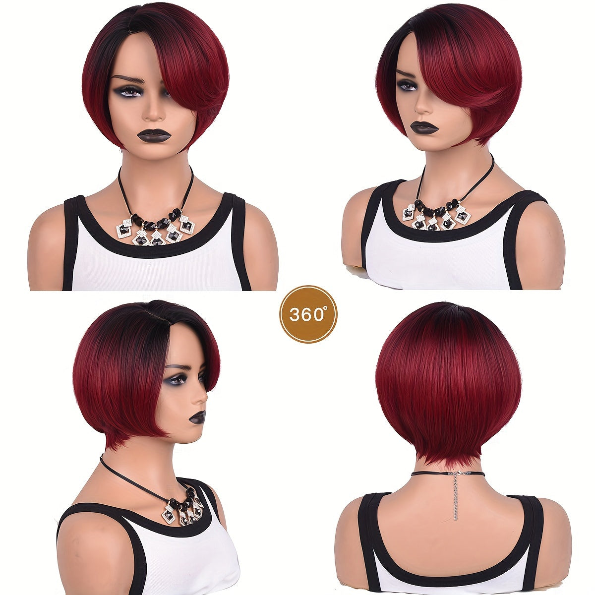 Chic Short Curly Pixie Wig - Synthetic Bob Style for Effortless Glamour - 6 Inch, Ideal for Daily Wear and Instant Makeover