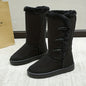 Stylish & Warm Women's Snow Boots - Solid Color, Horn Buckle, Soft Comfort Fit, Perfect for Winter