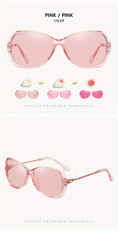 Fashion Design HD Photochromic Sunglasses For Women Polarized Glasses Driving Travel Oversized Ultralight Luxury Ladies Eyewear best gifts for Mother's Day