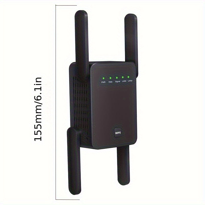 [Wireless Signal Booster] Up to 6500 Sq.Ft WiFi Extender Signal Booster for Home - Wireless Internet Repeater Range Coverage for 45+ Devices