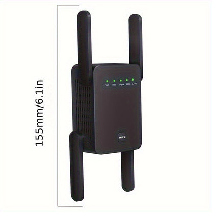 [Wireless Signal Booster] Up to 6500 Sq.Ft WiFi Extender Signal Booster for Home - Wireless Internet Repeater Range Coverage for 45+ Devices