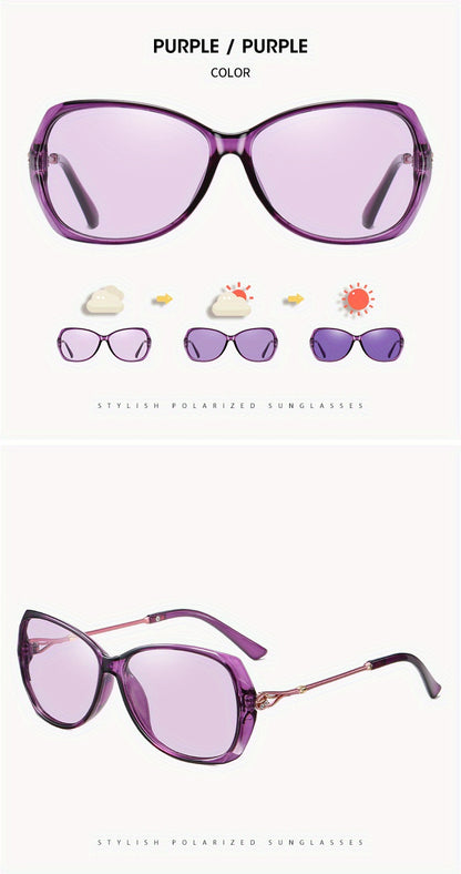 Fashion Design HD Photochromic Sunglasses For Women Polarized Glasses Driving Travel Oversized Ultralight Luxury Ladies Eyewear best gifts for Mother's Day