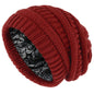 1pc Premium Winter Slouchy Beanie Hat - Soft Satin Lined, Chunky Cable Knit, Warm and Cozy, Ideal Gift for Men, Perfect for Cold Weather, Outdoor Activities, and Casual Daily Wear