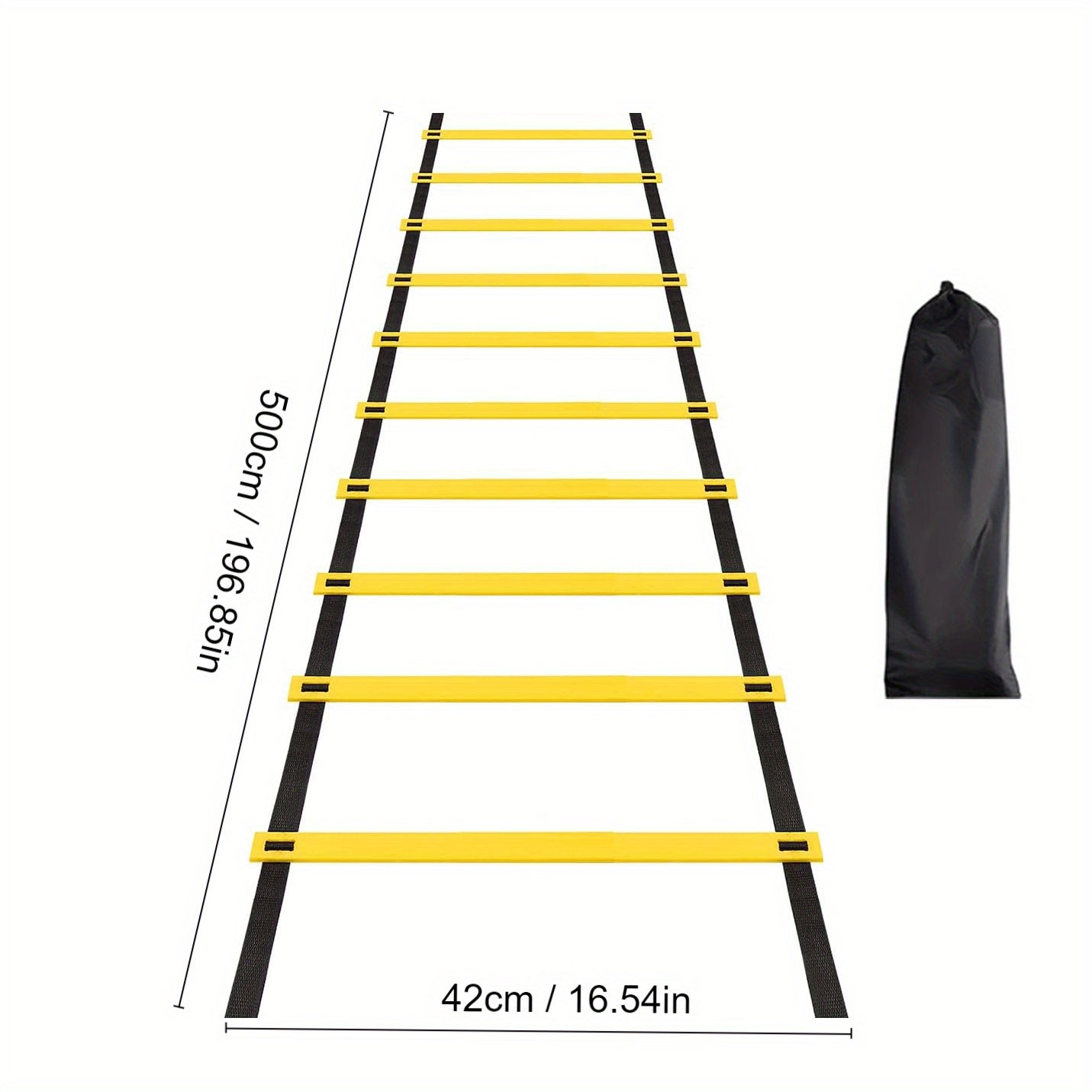 Agility Ladder With Storage Bag Speed Training Equipment With Storage Bag, Football Soccer Fitness Feet Training Training Ladder