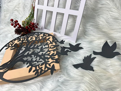 Tree of Life Metal Wall Art - Outdoor Courtyard Decoration and Home Gift for Anniversaries and More