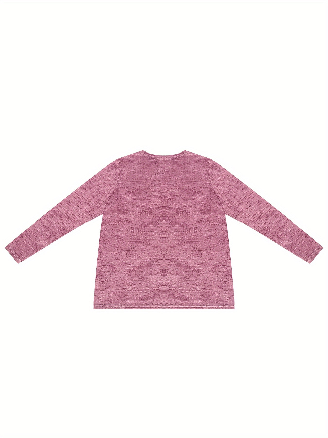 Floral & Letter Print Tee, Casual Long Sleeve Crew Neck T-shirt, Women's Clothing