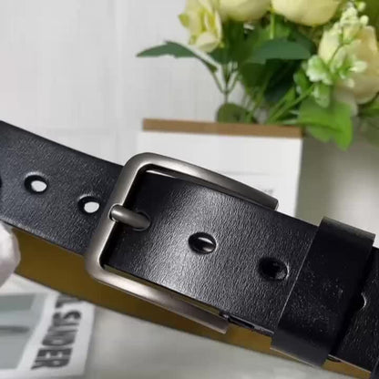 1pc Pu Leather Strap, Fashion Pin Buckle Belts For Men