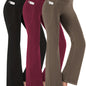 High-Waist Stretch Yoga Leggings with Pockets - Durable, Flare-Wide Leg, Non-Sheer Sports Pants for All Seasons