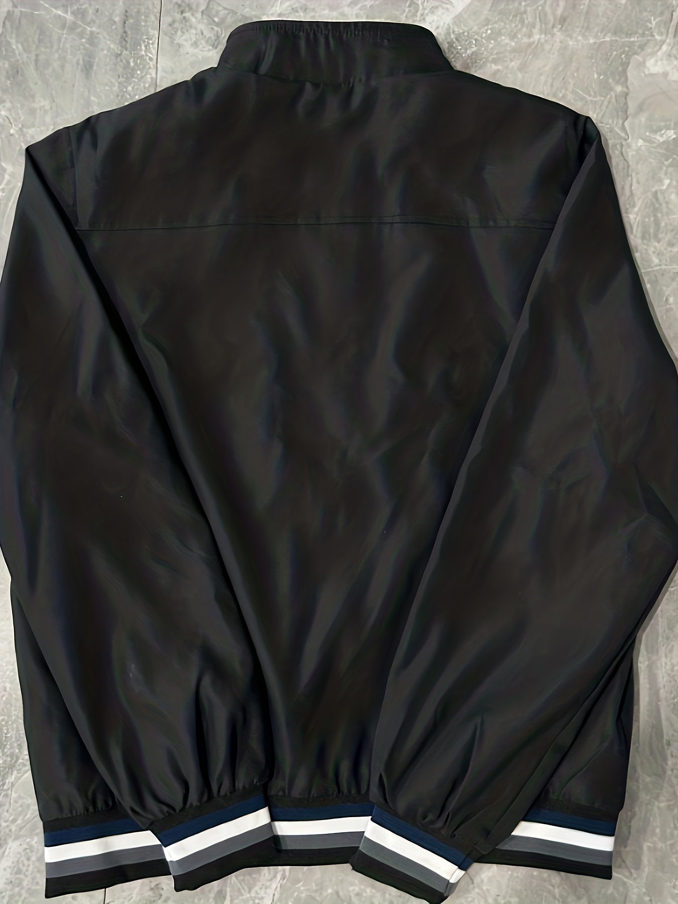 Men's Casual Stand Collar Jacket Coat Regular Fit College Hipster Windbreaker For Spring Autumn