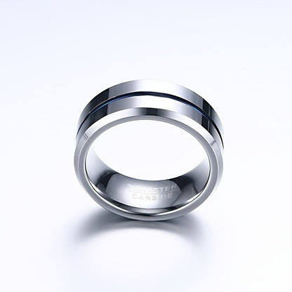 A Minimalist Men's Ring Made Of Tungsten Steel, Perfect As A Gift
