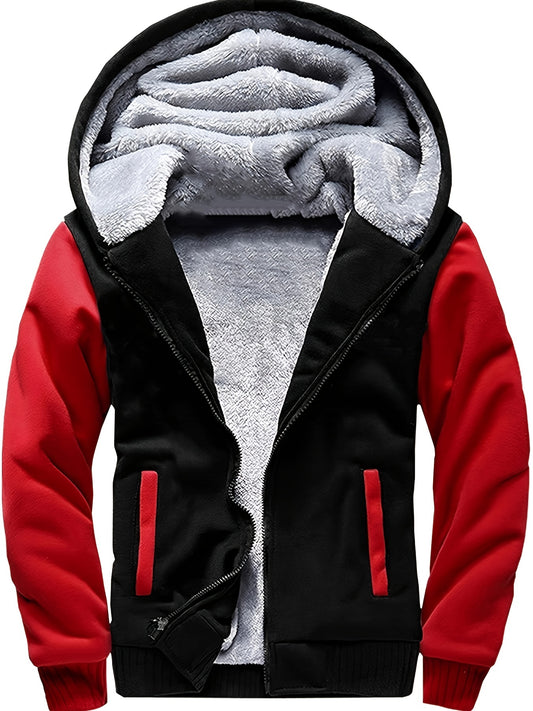 Boys Sherpa Lined Hoodie Kids Fleece Sweatshirt Full Zip Hooded Jacket