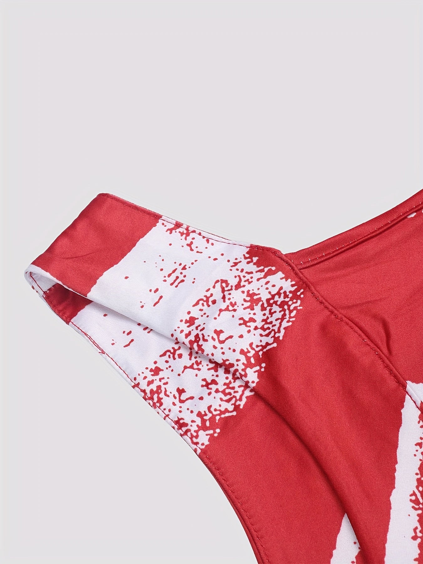 Plus Size Round Neck Colorblock Curved Hem Casual Tank Top