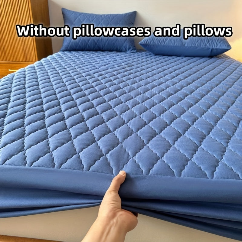 1pc waterproof mattress cover non-slip mattress cover hotel bedroom dormitory mattress protection cover simple solid color