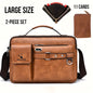 1/2pcs Men's Business Adjustable Strap Sling Bag, Casual PU Leather Shoulder Messenger Bag