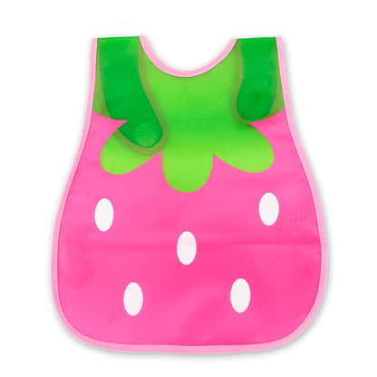 Waterproof Youngsters Feeding Bib with Pockets - Cute Cartoon Designs, Dirt-Resistant EVA Material for Boys & Girls
