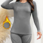 Women's Thermal Long Sleeve Crew Neck Shirt, Solid Color Bottoming Tops, Women's Clothing