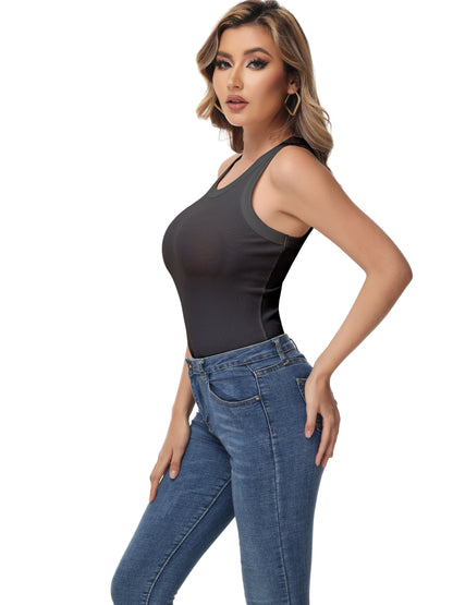 Women Sleeveless Sports Tank Top, Workout Casual Rib Basic Slim Fit Sports Tank Top, Women's Activewear for Koningsdag/King's Day