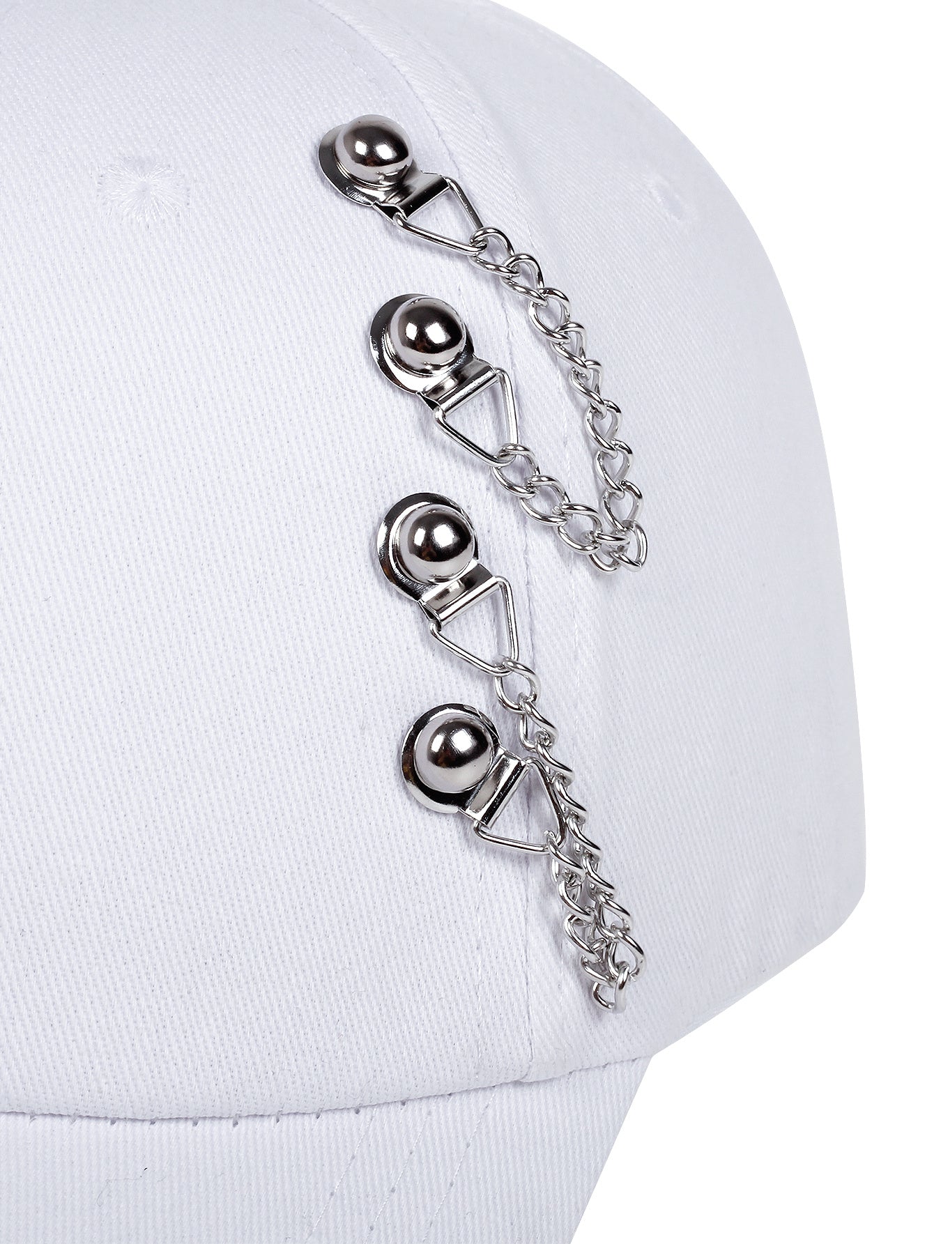 1pc 1pc Unisex Trendy Sunshade Adjustable Baseball Cap With Rivets For Outdoor Sport