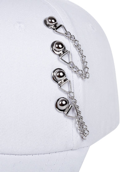 1pc 1pc Unisex Trendy Sunshade Adjustable Baseball Cap With Rivets For Outdoor Sport